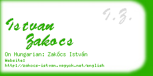istvan zakocs business card